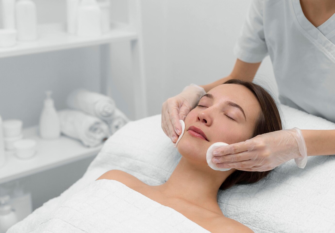 Facial treatment at AD Hairworks